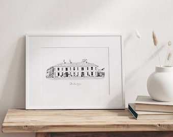 Rathmullan House Venue Sketch | Personalised Wedding Gift | Made in Ireland