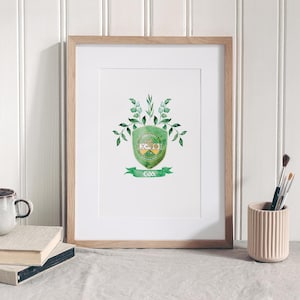 Offaly GAA Crest - Made in Ireland - Irish Design - Fine Art Print - Gaelic Football - Hurling