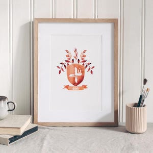 Louth GAA Crest - Made in Ireland - Irish Design - Fine Art Print - Gaelic Football - Hurling