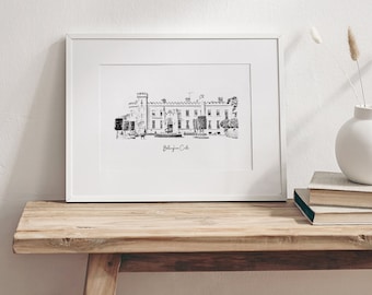 Bellingham Castle Venue Sketch | Personalised Wedding Gift | Made in Ireland