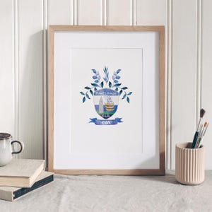Waterford GAA Crest - Made in Ireland - Irish Design - Fine Art Print - Gaelic Football - Hurling