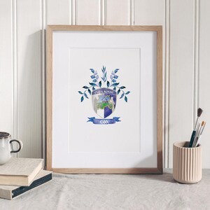 Laois GAA Crest - Made in Ireland - Irish Design - Fine Art Print - Gaelic Football - Hurling