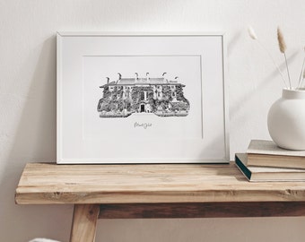 Mount Juliet Venue Sketch | Personalised Wedding Gift | Custom Illustration | Anniversary Keepsake | Christmas Gift for Couples