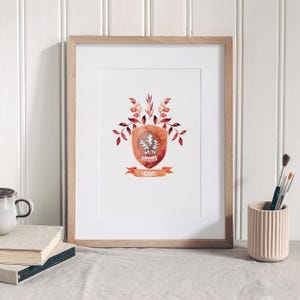 Derry GAA Crest - Made in Ireland - Irish Design - Fine Art Print - Gaelic Football - Hurling