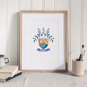 Longford GAA Crest - Made in Ireland - Irish Design - Fine Art Print - Gaelic Football - Hurling
