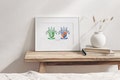Custom Watercolour Double Coat of Arms | Personalised Family Crest Wedding, Engagement, Anniversary, New Home Gift - Made in Ireland product logo
