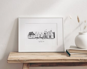 Lough Rynn Castle Venue Sketch | Personalised Wedding Gift | Made in Ireland