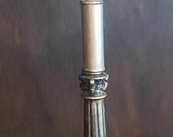 Vintage Lion Head 31” Ornate Brass Tripod base Table Lamp European Regency Heavy