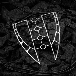 Futuristic jewelry necklace, Unique pendant, Art pendant, Modern art pendant, Unusual abstract pendant, Space jewelry, Astro necklace, Alien