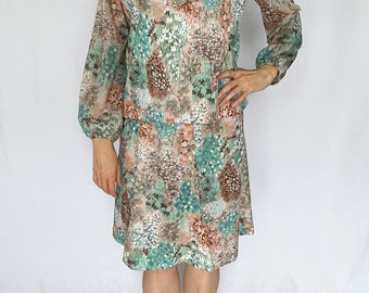 Vintage 70's Floral Skirt and Blouse Set