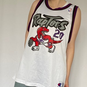 Vintage 90's 44 White Raptors Stoudamire Jersey