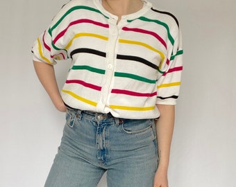 Vintage 90's Striped Cardigan