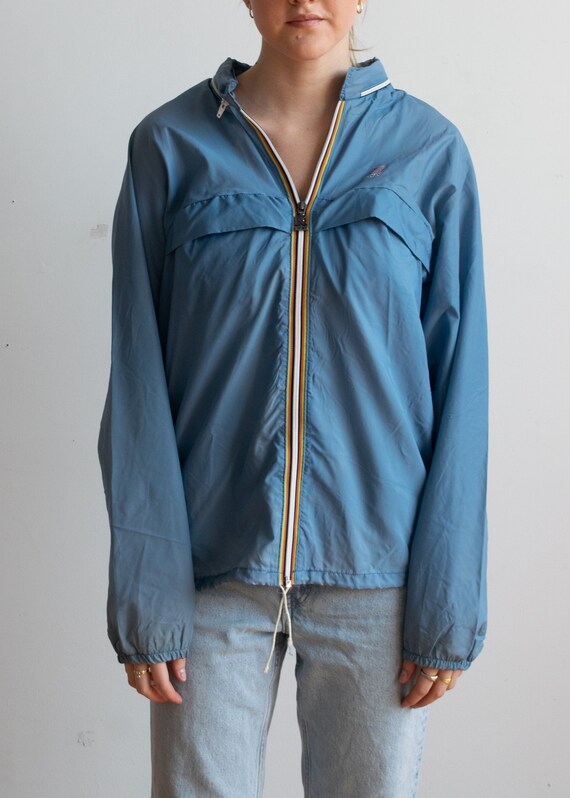 ジャケット K WAY Women Jackets K2113XWK89 BLUE Vintage 70's Blue Hooded K-way Packable Rain Jacket - Etsy