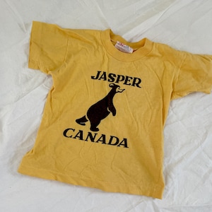 True Vintage 90&#39;s Yellow Toddler &quot;Jasper Canada&quot; T-Shirt 2T
