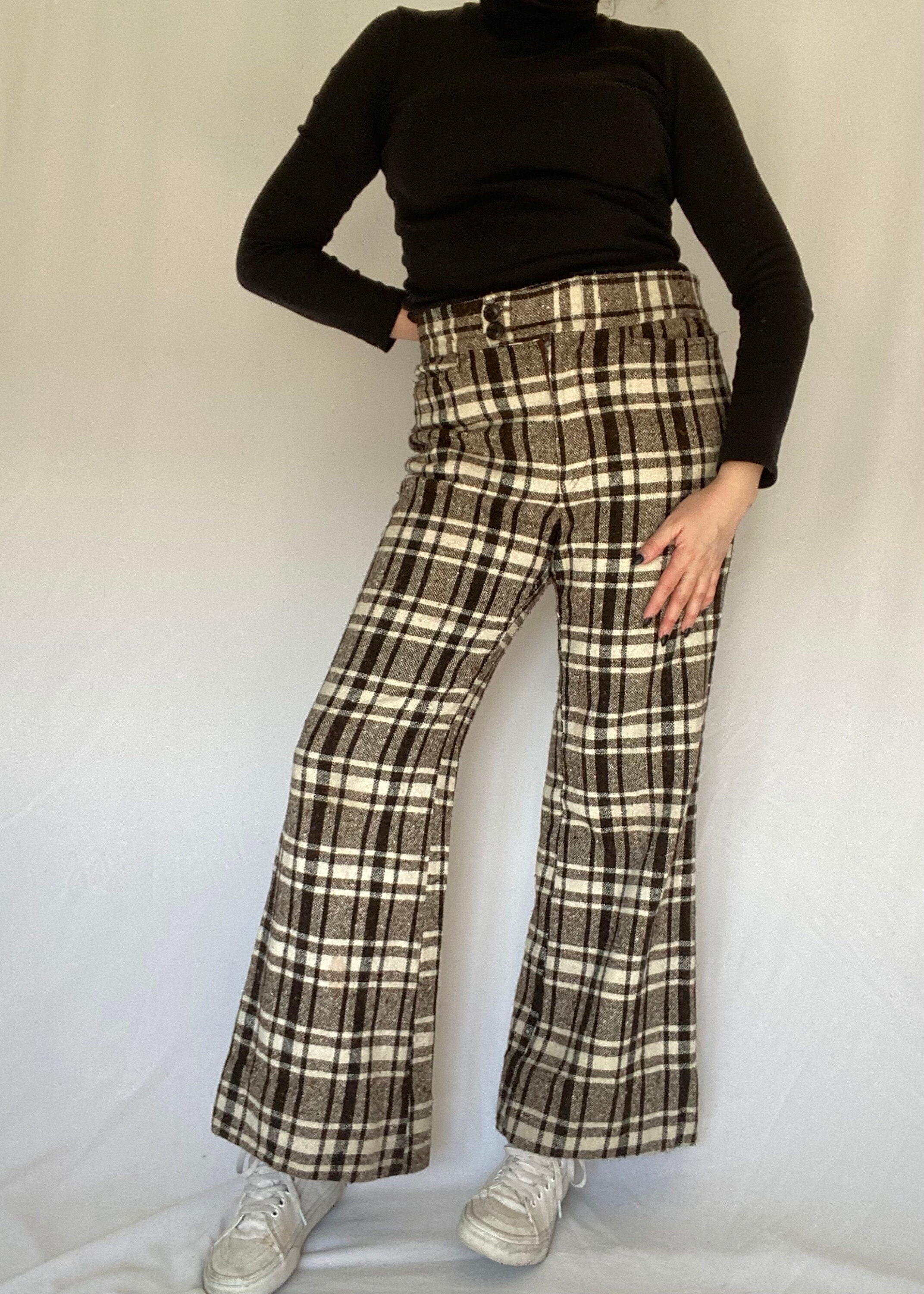 70s Plaid Flares - Etsy Canada 70s Plaid Flares - Etsy Canada
