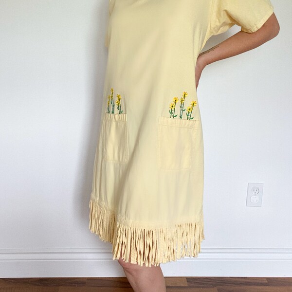 Yellow Novelty Fringe Dress