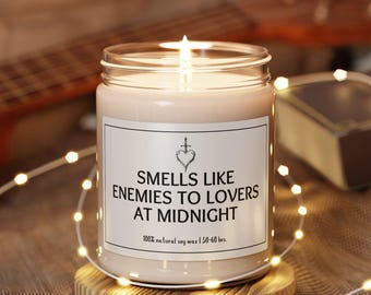 Bookish Romantasy Gift Candle Court of Thorns and Roses Merch Sarah J Maas fan Enemies to lovers Rhysand Dark Romance Reader Gift Rhysand