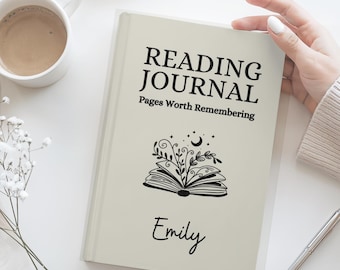 Journal personnalisé pour les amoureux des livres, cadeau club de lecture, nom personnalisé, journal de lecture pour les amateurs de lecture, cadeau livresque pour ses lectrices de carnet rigide