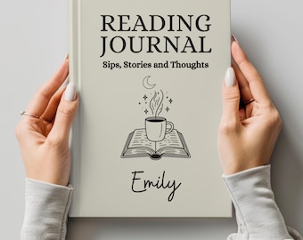 Journal personnalisé pour les amoureux des livres, cadeau club de lecture, nom personnalisé, journal de lecture pour les amateurs de lecture, cadeau livresque pour ses lectrices de carnet rigide
