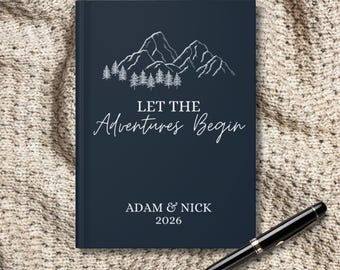 Gepersonaliseerde reisdagboek Cadeau Ons avonturenboek Reiscadeaus Aangepast vakantiedagboek Notitieboek met aangepaste naam voor op reis