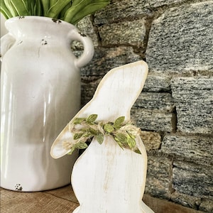 Handmade Wooden Bunny/ Easter Decor/Farmhouse Decor/Spring Decor/Woodland Animals/Tiered Tray Decor/Rustic Spring Decor