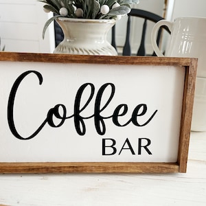 Coffee Bar Sign | Coffee Bar Decor | Coffee Sign | Coffee Lover Gift | Kitchen Decor | Coffee Station Sign | Wooden Coffee Bar Sign