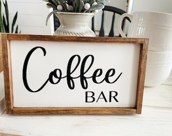 Coffee Bar Sign | Coffee Bar Decor | Coffee Sign | Coffee Lover Gift | Kitchen Decor | Coffee Station Sign | Wooden Coffee Bar Sign