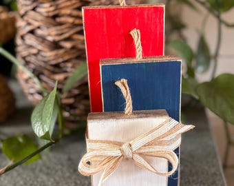 Wooden Firecrackers, 4th of July Decor, Tiered Tray Decor, Faux Firecrackers, Patriotic Decor, Independence Day, Summer Table, America 250