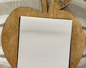 Sticky Note Holder | Post It Holder | Teacher Gift | Teacher Appreciation | Post It note holder| Desk Accessories | Apple sticky note holder