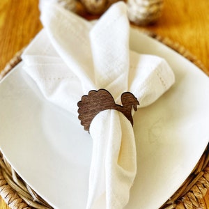 Turkey Napkin Rings | Fall Napkin Rings | Thanksgiving Table Decor | Fall Table Decor | Fall Place Setting | Thanksgiving | Wood Napkin Ring
