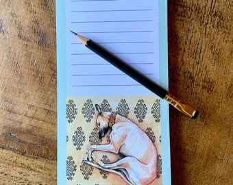 Lurcher to do list, Lurcher notepad, Lurcher note pad, Lurcher gifts, Lurcher stationery, Lurcher owners, Lurcher lovers