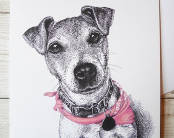 Jack Russell, Jack Russell Terrier, Terrier, jack russell card, terrier card, jack russell terrier card, dog card, terrier gift