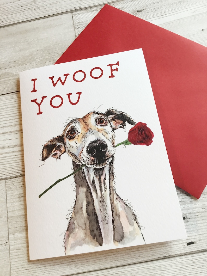 CUSTOM TEXT Gifts Birthday Card Greyhound Whippet Lurcher Italian Cards Gift