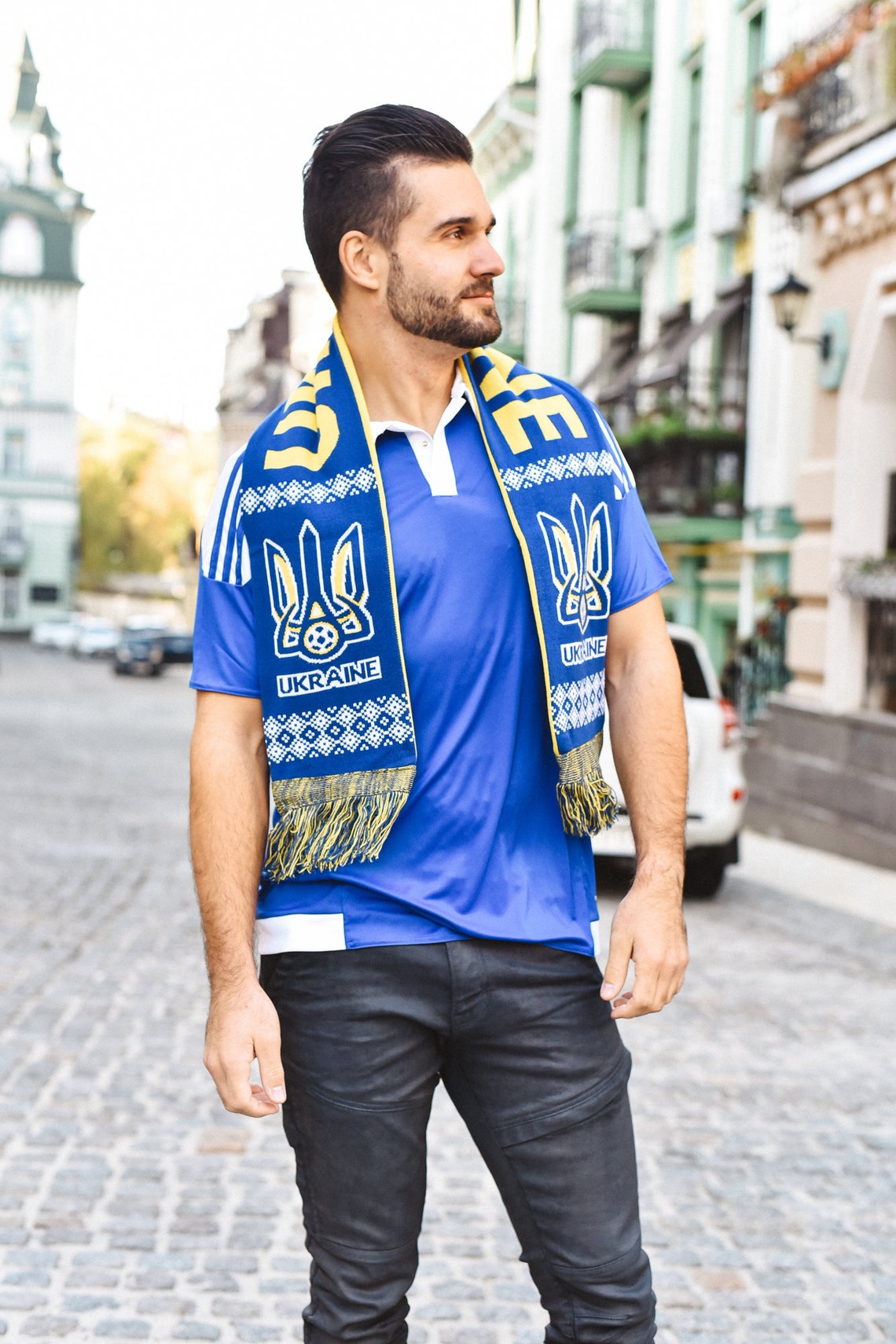 SCARF GIFT for Him Scarf of Ukrainian football team Scarf Etsy