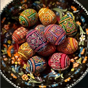 HANDMADE Set of 12 Different Eggs Floral Folk Gift wooden eggs, MADE in UKRAINE Ukrainian, Hand painted ornament souvenir 12 pysanky