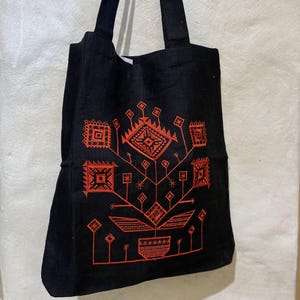 Black Ukrainian shoulder bag, Linen boho bag, Embroidered bag, Hippie bag, Floral bag, Eastergift, Flower beach bag, Summer tote bag