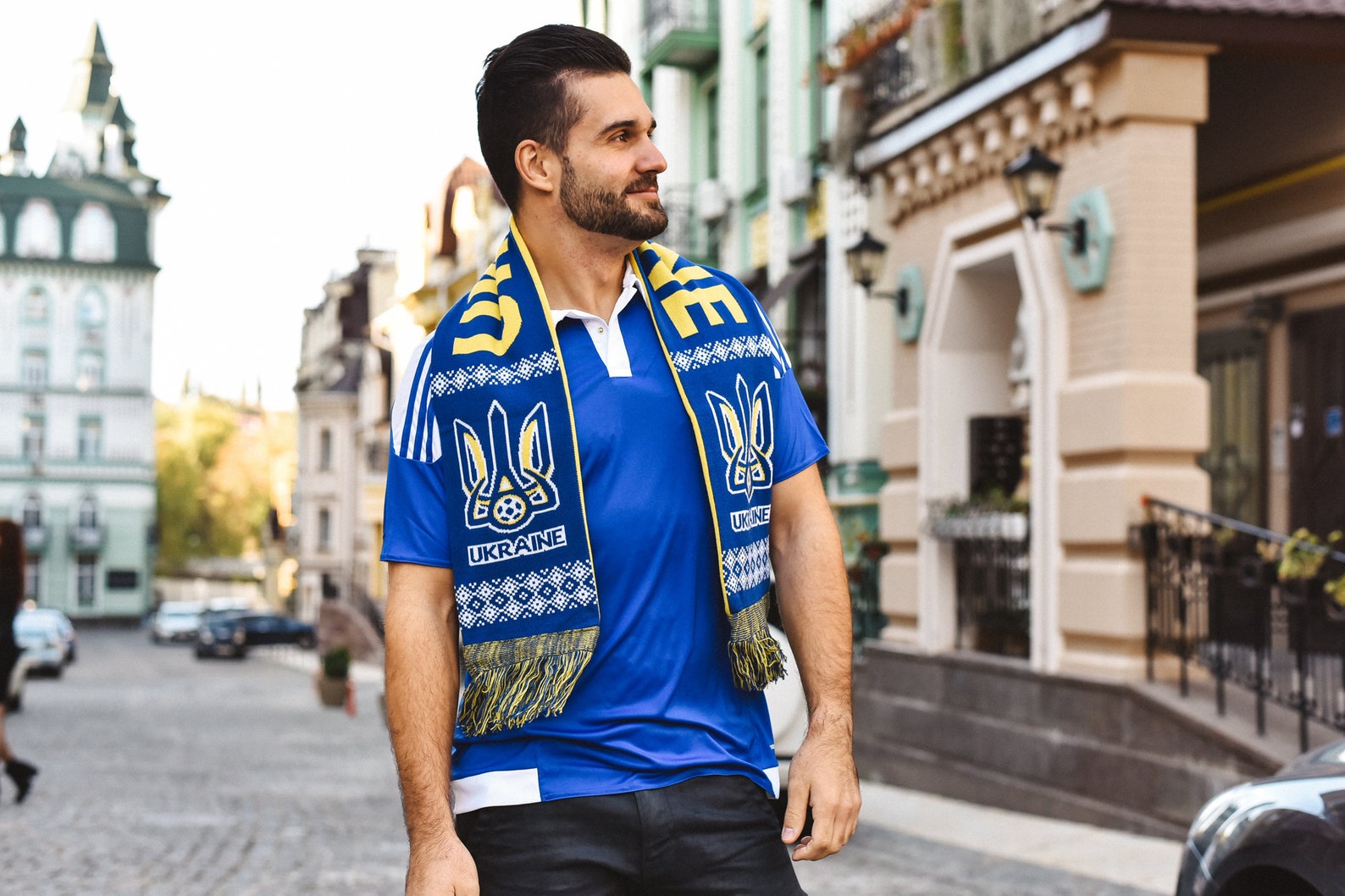 SCARF GIFT for Him Scarf of Ukrainian football team Scarf Etsy