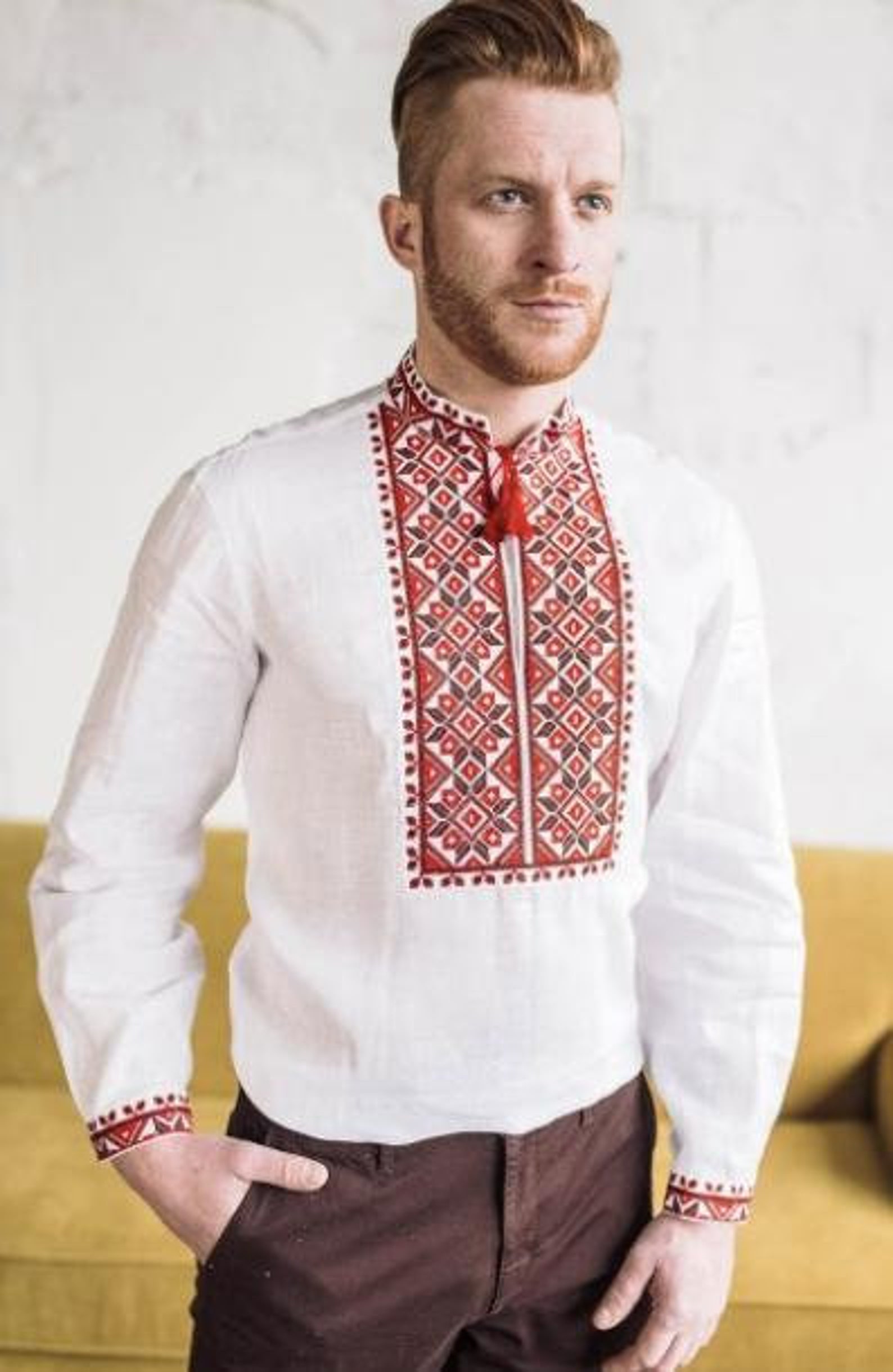 Ukrainian Vyshyvanka Men's Embroidered Shirt. Ukrainian Etsy