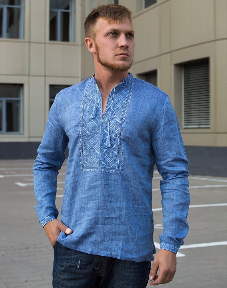 Shirt Ukrainian Vyshyvanka Men's embroidered shirt Gift Etsy