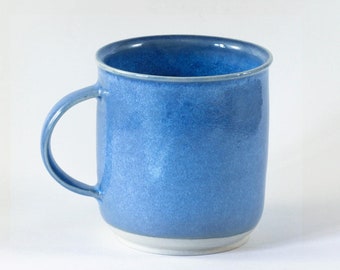 Blue, handmade ceramic mug