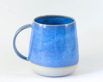 Blue, handmade ceramic mug
