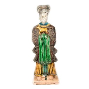 Ming Dynasty Chinese, Genuine Ancient Artifact, Rare Multi-Color Sancai Votive Statue, Ancient Art 1600AD, Perfect Gift Large Figurine 61655
