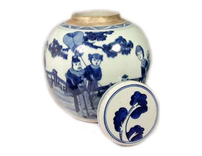 Genuine Antique Vase Blue White Vase 19th Century China Ming Etsy