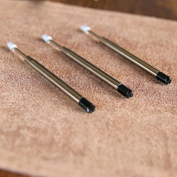 Parker Style Ballpoint Refills for Bolt Action Pens - Set of 3