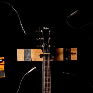 Gifts for Him-Wall Mount Guitar Hanger-Tennessee Whiskey Barrel Stave-Gift for Him-Musician-Instrument Storage-Christmas-The Nashville