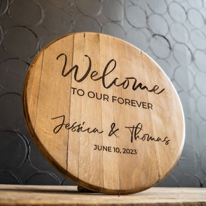 Wedding Welcome Sign Wedding Decoration Personalized Gift Laser Engraved Custom Sign for Guestbook Decor or Entryway image 2