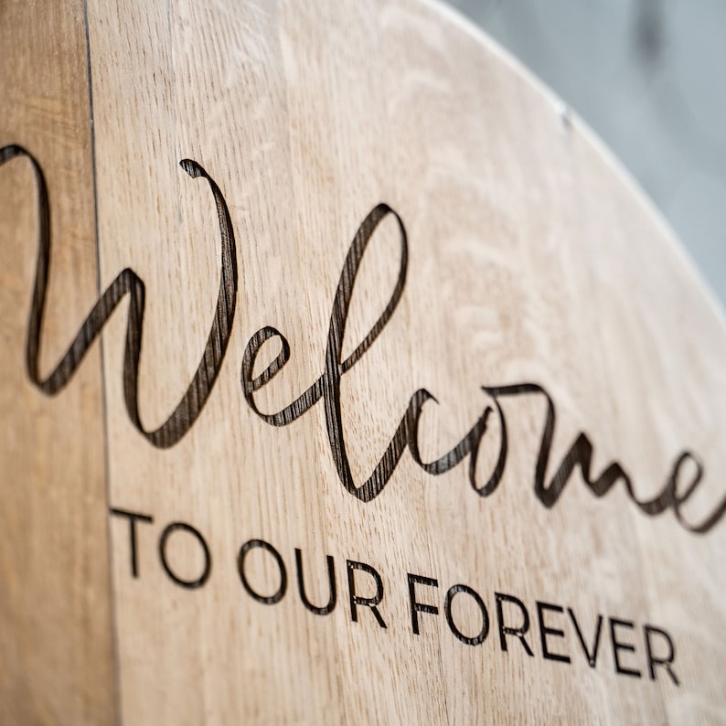 Wedding Welcome Sign Wedding Decoration Personalized Gift Laser Engraved Custom Sign for Guestbook Decor or Entryway image 3