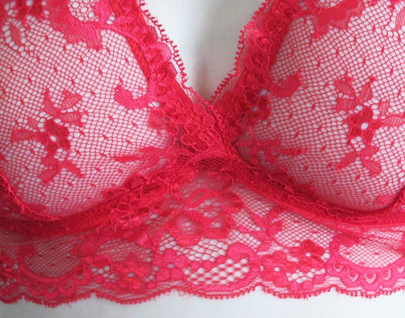 red halter neck bralette
