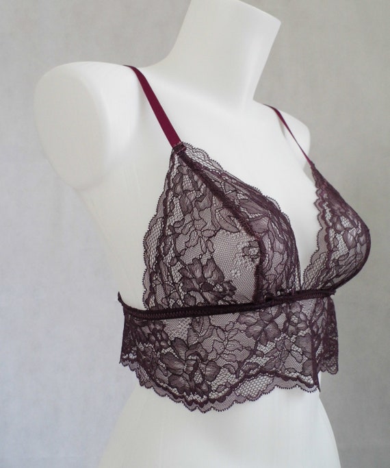 purple lace bralette