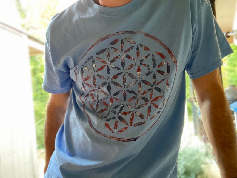 Unique Sacred Geometry/ Flower of Life Shirt Etsy